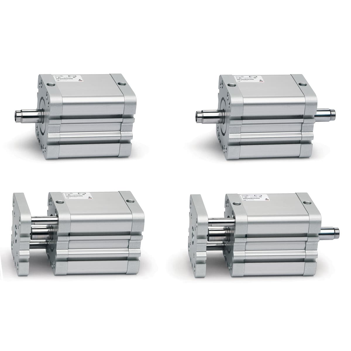 Cilindros compactos ISO 21287 Simple y doble efecto, antirrotación Ø 12, 16, 20, 25, 32, 40, 50, 63, 80, 100, 125 mm